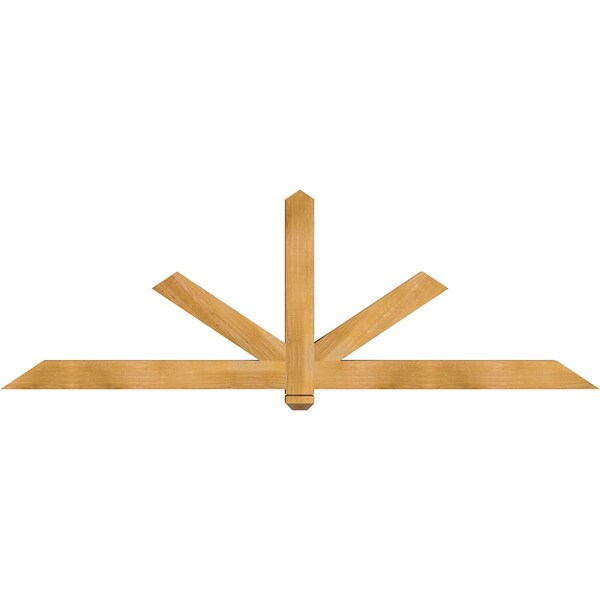 Ekena Millwork Kennewick Rough Sawn Timber Gable Bracket, Western Red Cedar, 84"W x 28"H x 4"D x 4"F, 8/12 Pitch GBW084X28X0404KEN00RWR - main